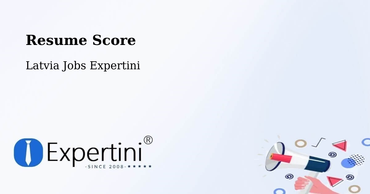 Resume Score & Job Description Match Tool – Alūksne - Latvia Jobs Expertini